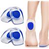 Soodyoow 2 paia Talloniera in Silicone,Talloniere per Spina Calcaneare, Talloniera in Gel, Dolore Alleviare Cuscinetti per Tallone, Sperone Calcaneare, Fascite Plantare, Dolori di Achille (L, Blu)