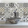 RE-COVERTILES - Adesivi Piastrelle Cucina Bagno Mattonelle adesive in PVC Impermeabili Antigraffio Stickers Decorazione Parete Cementine Peel and Stick - Modello 10 Pz 20x20 cm PS00081 Made in Italy