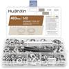 HuiJinXin Grommet - Set di 403 occhielli per teloni, occhielli da 8 mm, set di pinze per occhielli, occhielli in metallo, per tessuto, pinza per occhielli per teloni in pelle, copertura per piscina (M8, pezzi
