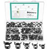 Tiugbjkgk 150 Pezzi Fascette Stringitubo a Molla, Flessibile Morsetto per Tubo a Molla, Fascetta Stringitubo per Tubo Flessibil -（Nero,6mm/7mm/8mm/9mm/10mm）