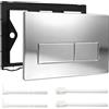SOARFLY Placca di comando WC, piastra di scarico a doppio scarico compatibile con GEBERIT SIGMA01/20/21/30 UP300/320, placca di ricambio 115.770.11.5, dimensioni 246×164mm, cromo
