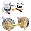 HEHUANG 2/3/4/5 vie Miscelatore rubinetti doccia, ottone rubinetti da bagno interasse 9 cm/10 cm/12,5 cm/14,5 cm, miscelatore bagno per cabina o bagno turco (10 cm,Intubazione 2 Uscita)