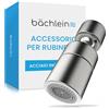Bächlein - Raccordo universale per rubinetto, in acciaio inox spazzolato, con due tipi di getto, aeratore girevole per rubinetti da cucina