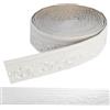 Dryxog Modanatura Adesiva per Pareti, 7,8 cm x 10 m Greca Adesiva per Parete, Bordo Adesivo per Pareti, 3D Rimovibili Bordo per Carta da Parati per Cucina Bagno per Specchio Linee Murali (Bianco)