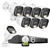 SANNCE Kit Videosorveglianza Esterno PoE 6MP NVR 8 Canali con Hard Disk da 2TB 2K/3MP 8 Telecamere Poe con LED Smart IR, Riconoscimento Intelligente Persone/Veicolo, Notturna a Colori 65 Piedi