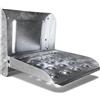 GOEDCH Pedana pieghevole per camion gradino: 195x170mm Pieghevole Pedana pieghevole, Pedana pieghevole per rimorchio, Lamiera d'acciaio zincato, Supporto di salita pieghevole per accessori furgone
