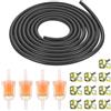 Tiugbjkgk Kit Clip a Molla per Linea Filtro Carburante Linea Motocicletta, 4 x Filtri Benzina Moto, 10 x Fascette per Tubo Flessibile, 1 x 3m Fascette Tubo Flessibile Linea Filtro Carburante