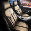 GIOVANNI BUTTI Coprisedili universali per auto e SUV - Coprisedili anteriori di alta qualità, in Alcantara, colore beige/nero, compatibile con airbag, coprisedile auto, set di montaggio incluso