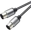 Oluote Cavo MIDI, Spine DIN a 5 pin Maschio a Maschio Cavi per Strumenti Musicali MIDI, Compatibile con Tastiera per Pianoforte (10M)