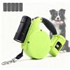 MidingChai Guinzaglio per Cani Allungabile 5M,Con una piccola torcia elettrica & organizzatore di sacchetti per le feci,Controllo con un solo pulsante,Adatto a cani di taglia media e grande (15-50 kg)