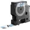 Dymo d1 - standard etichette - nero su trasparente - 19mm x 7m