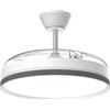 Airwit 106cm Ventilatore da Soffitto con Luce e pale retrattili, 70W Silenzioso Lampada Ventilatore da Soffitto con Telecomando e Motore DC per Camera da Letto, Cucina, Soggiorno, Bianco, 6 Velocità