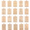 SUNNYCLUE 1 scatola Da 40 pezzi, 20 stili, Ciondoli con Carte Dei TarocCHIS, Ciondoli Rettangolari In Lega di Oro CHISaro, Vintage, Magici, Portafortuna, Pendenti per La Creazione di Gioielli, Braccia