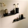 Designfabrik Hamburg Design Amburgo | Mensola da bagno | Ripiano senza forare (Nero satinato confezione doppia, 30 cm)