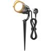 HIBOITEC Faretto da Giardino a Picchetto 12W 1320 Lumen, Impermeabile IP65 con Puntale a Terra e Spina 1.5m, LED Esterno 2700K Bianco Caldo per Illuminazione Giardino, Terrazzo, Piante, Vialetti