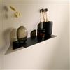 Designfabrik Hamburg Design Amburgo | Mensola da bagno | Ripiano senza forare (Nero satinato, 30 cm)