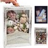 GraduationMall 13x18cm Ticket Shadow box Cornice per Esporre Ricordi e Souvenir,Tappo per Vino,Bianco Scatola di Memoria,Cornici per Foto per Oggetti
