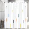 Lerores Tenda da doccia 300 x 200 cm, con orecchie di grano colorate, orlo appesantito, in tessuto antimuffa, impermeabile, lavabile, in poliestere, per bagno, vasca da bagno con 16 anelli per tenda