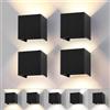 wisdom line Applique da Parete Cubo 15W LED Nero 11cm