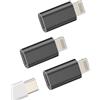 zoyuzan Adattatore da Lightning a USB C(confezione da 3) presa USBC Femmina Iphone Maschio Convertitore Tipo Jack Caricabatterie Cavo per Apple 14 13 12 11 Pro Max Mini 7 8 Plus X Se Ipad Air Charger Port