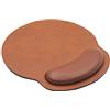 eyscar Tappetino per mouse in pelle con supporto ergonomico in memory foam - tappetino per mouse antiscivolo per ufficio, giochi, computer, laptop e Mac (caffè)