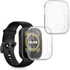 kwmobile Set 2x Custodia Smartwatch Compatibile con Huami Amazfit Bip 5 Cover - Case Silicone Protezione Orologio Fitness trasparente