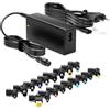 Zolt Alimentatore di rete 90 W 65 W universale per laptop 15 V 16 V 18,5 V 19 V 19,5 V 20 V AC DC per HP Dell Acer Asus Lenovo Toshiba Samsung Sony (90 W-18 Tips)