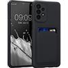 kwmobile Custodia Compatibile con Samsung Galaxy A23 4G / 5G Cover - Back Case Cellulare con Slot Porta Carte - Morbida in Silicone TPU nero