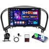 Hikity 5G WiFi 4+64G Android Autoradio per Nissan Juke J15 2010-2019/YF15 Infiniti ESQ 2011-2017, 9 Pollici IPS Touch Screen Stereo Auto Wireless Carplay Android Auto BT5.0 FM/RDS GPS SWC Retrocamera