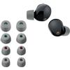 kwmobile 8x Auricolari di ricambio compatibile con Sony WF-1000XM5 / WF-1000XM4 Gommini sostitutivi in Silicone - 4 Misure - grigio chiaro