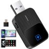 Mineup Adapter Wireless Android CarPlay, 2 in 1 Chiavetta per Convertire Cablato in Wireless, Supporta iOS 10+ e Android 11+