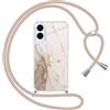Yoedge Cover con Cordino per Samung Galaxy S25 Edge 5G 6,7,Trasparente Aesthetic Disegni Marble Custodia con Collana Tracolla Laccio Collo Silicone +PC Antiurto Protettiva Case per Samung S25 Edge,03