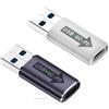 chenyang USB 3.0 QC Potenza al PD USB C Dispositivo 5GBPS Adattatore di alimentazione dati per il telefono Tablet per laptop 2Pcs/Set