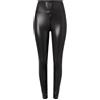 Newdvmmss Leggings da donna in ecopelle con cerniera a due vie sul cavallo, elasticizzati, leggings in pelle opaca, pantaloni in similpelle, Nero , L