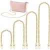 OBYCPIN Set di 4 Catene per Borsa a Tracolla, Catena in Metallo Oro per Borse da Donna, 4 Misure (40cm, 60cm, 100cm, 120cm), Catena di Ricambio Elegante e Resistente (Dorato)