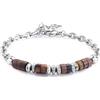 S'Agapõ Bracciale Uomo in Acciaio e Pietre Naturali | Collezione Riot - SRT32