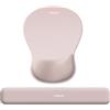 MOSISO Supporto Poggiapolsi Mouse&Tastiera,Tappetino Mouse Ergonomico con Memory Foam Concavo e Curvo,Base Antiscivolo,Sollievo Dolore,Comodo Tappetino Rettangolare Tipo Facile Casa/Ufficio, Albicocca