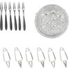 Fackelmann 9984850 - Set speciale lumache, forchette per lumache, pinze per lumache, piatti usa e getta, alluminio, acciaio inossidabile, da 12,5 a 17,5 cm