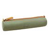 RHODIA 319005C - Astuccio Tondo verde germoglio - 21,5 x 5,5 cm - Vere cuciture arancioni - Interno Jersey Avorio - Simil Cuoio - per penne, matite, pennarelli, piccole forniture - Rhodiarama