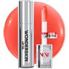 Wonderskin Lip Rehab Serum Oil - Olio labbra colorato per donne, idratante, nutriente e non appiccicoso con tonalità rosso brillante per labbra secche (Flirt)