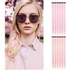 SJBAUTYO Extension Clip Capelli Rosa per Bambini Donne, 12 Pcs Rosa Clip In Hair Extensions Rainbow Party Highlights Posticci Sintetici Estensioni Rosa Chiaro da 55cm