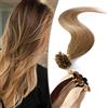 SEGO Extension Capelli Veri Cheratina Dura 50 Ciocche 100% Remy Human Hair Naturali 35cm U Tip Nail Pre-Bonded Invisibili 40g #27 Biondo Scuro