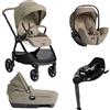Joie Trio Passeggino Valora, Calmi R129, I-level Pro e Base Encore - Sandstone
