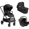 Joie Trio Passeggino Valora, Navicella Ramble XL e I-snug 2 - Eclipse