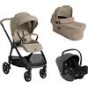 Joie Trio Passeggino Valora, Navicella Ramble XL e I-snug 2 - Sandstone