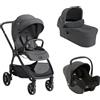 Joie Trio Passeggino Valora, Navicella Ramble XL e I-snug 2 - Ebony