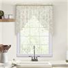 LOFT LIVING Louis - Coppia di tende da finestra ricamate in pizzo floreale, 183 x 81 cm, colore: avorio