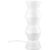 GILDE Lampada da tavolo Sapporo - Porcellana - Bianco opaco - Altezza 45 cm x Ø 15 cm - Lampada Prickelle