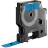 DYMO Nastro DYMO laminato nero su blu S0720560 45016 12mm x 7m, Standard-D1-ruolo