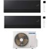 Samsung Climatizzatore Samsung Inverter Dual Split Windfree Première 7000+9000 Con Aj040txj Soapstone Charcoal R-32 Classe A+++ Wifi -